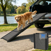 COZEER dog ramp on car with 71-inch incline for easy loading and joint support