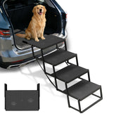 COZEER dog steps for car with solid plastic treads provide stable support.