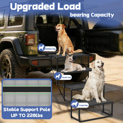 COZEER dog steps feature non-slip textured surface for confident climbs.