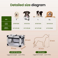 Cozila crate includes two storage bags for pet supplies and accessories.