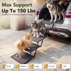 Cozila safety buckle keeps stairs attached to car for safer pet entries