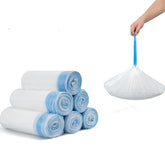 Coziley replacement waste bags for self-cleaning litter box with dual drawstrings for spill-free use.