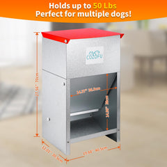COZOFU dog feeder 50-pound capacity ideal for busy households.