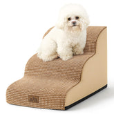 COZY KISS Dog Stairs 3-step curved design for easy sofa access.