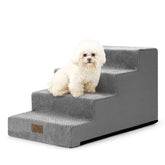 COZY KISS dog stairs with four-step gentle incline for small dogs