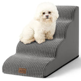 COZY KISS dog stairs curved-foam show a gentle, stable ascent for small dogs.