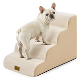 COZY KISS dog stairs curved design for easy sofa access.