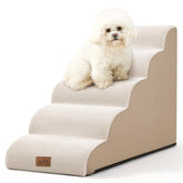 COZY KISS curved-steps dog stairs for small pets with gentle ascent.