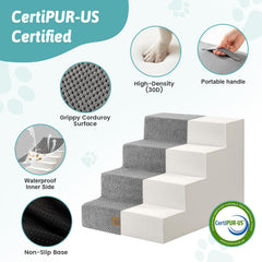 COZY KISS foam-core dog stairs maintaining sturdy shape after daily use