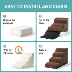 COZY KISS non-slip bottom keeps stairs steady on floors