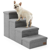 COZY KISS dog stairs with storage housing keep pet toys neatly organized