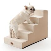COZY KISS dog stairs with widened design provide safer climbs to high beds.