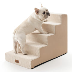 COZY KISS dog stairs with widened design provide safer climbs to high beds.