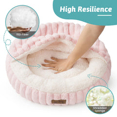 COZY KISS machine-washable faux fur for easy cleaning.