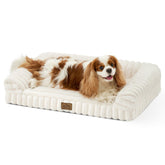 COZY KISS Small Dog Bed with faux rabbit fur for cozy naps