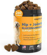Cozyfun Dog Allergy Chews bottle pour shows easy dosing for dogs' daily use
