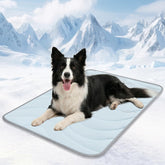 Cozyide dog cooling mat front view in ocean blue, helps large dogs stay cool.