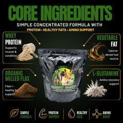 CPN Weight Boost flaxmeal image highlighting added omega-3 and digestible fats.