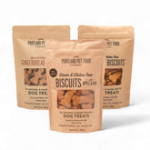 Crafted by Humans Apple Mint dog treats in pack, ideal for training rewards across sizes.