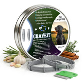 Craveit dog flea collar pack buckle shows adjustable fit for large breeds, ensuring secure wear.