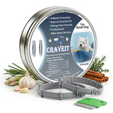 Craveit dog flea collar two-pack protection shown from the front view.