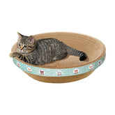 CRAZY GUOFAN large cat scratcher bed front view promotes safe scratching and cozy lounging.