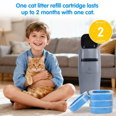 Creatwo heavy-duty litter bags resist tears for mess-free handling.