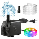 CREPOW 210GPH submersible pump in water for steady circulation