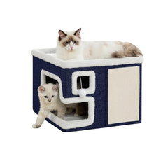 Crispedia Cat House cozy cave bed offers secure indoor retreat.
