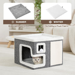 Crispedia large cat bed providing enclosed space and stability for indoor cats.