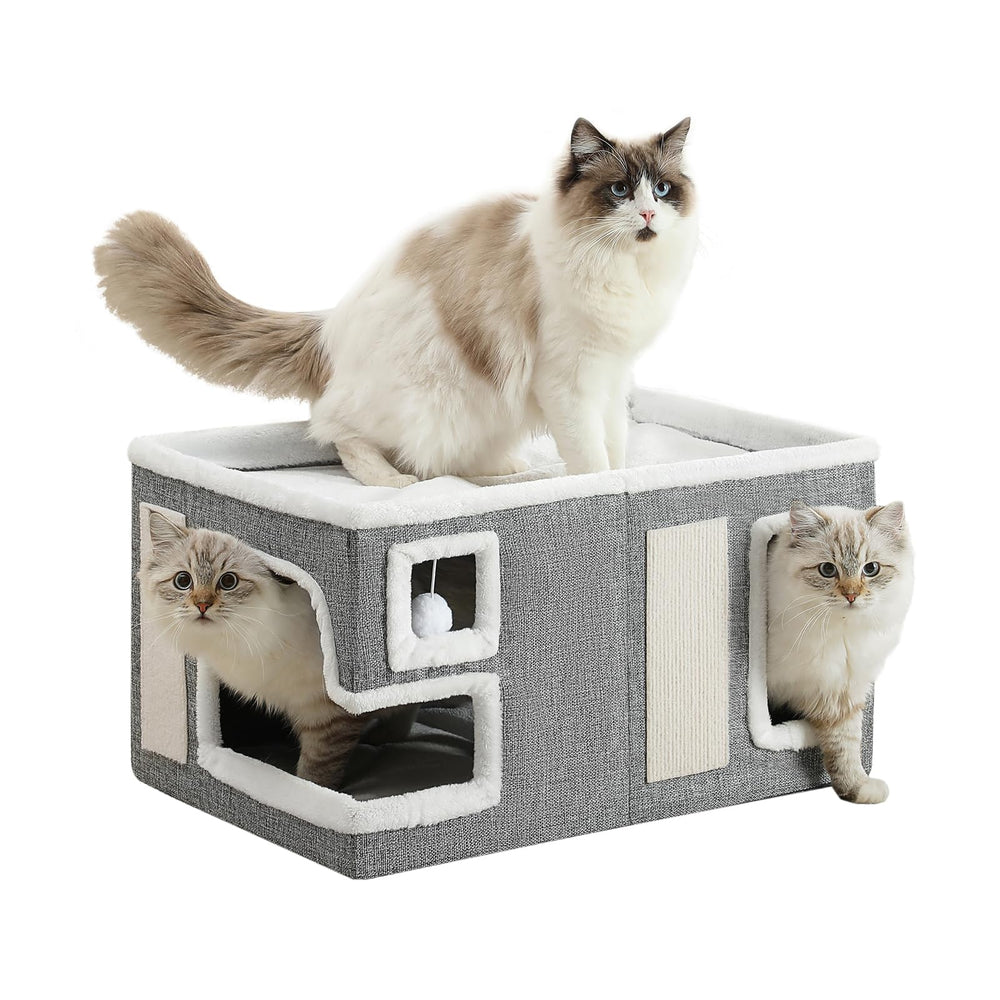 Crispedia Large Cat House cave entrance offers a private retreat for calm cats.