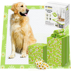 Croci extralarge dog pads daisy pattern front view shows generous surface for training