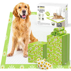 Croci pee pads daisy pattern top layer for fast absorption and quick dry