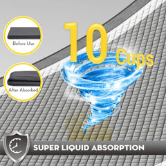 Diamond quilted top layer of Croci pad illustrates rapid moisture absorption