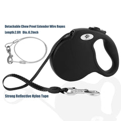 Tape guidance system from CROWN PAWS keeps leash tangle-free during 360-degree action.