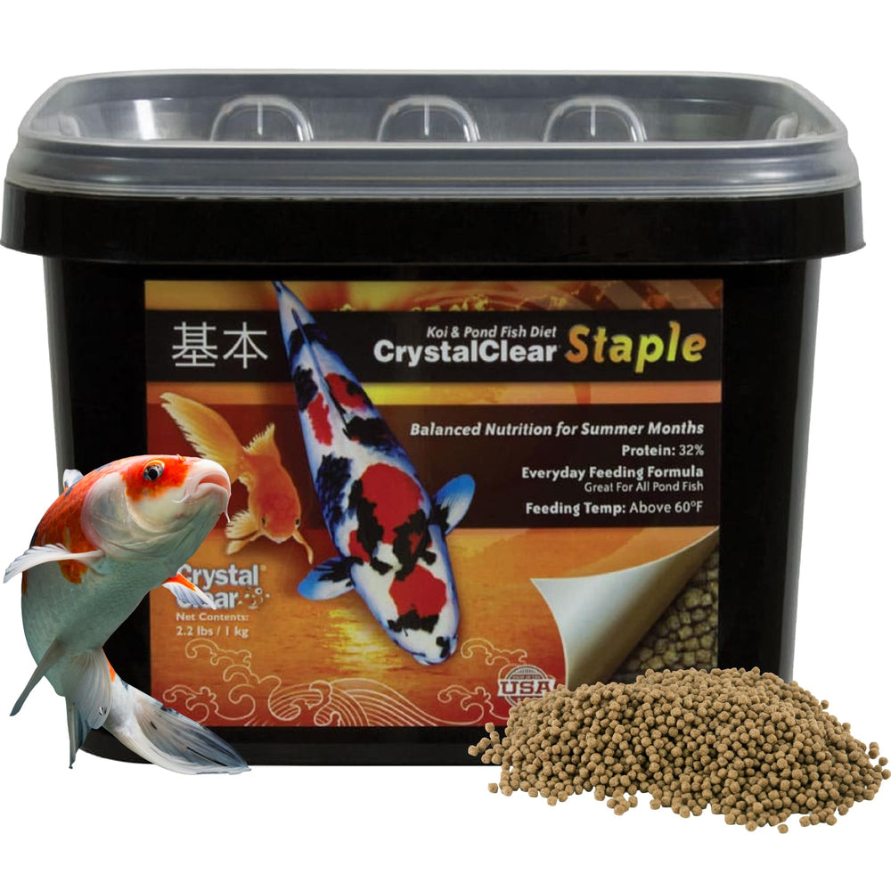 CrystalClear Staple pond food bag front view for daily koi and goldfish feeding.