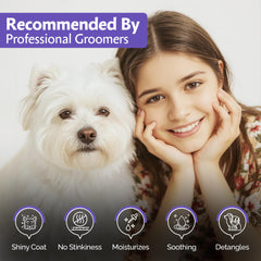 Crystalino Lavender shampoo label with gallon size ideal for grooming routines