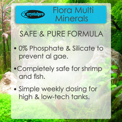 Crystalpro Flora Multi Minerals in-water growth shows healthy aquarium plants.