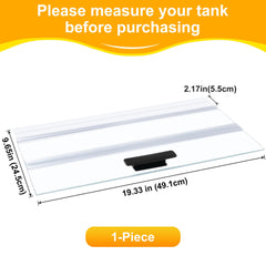 CUCZUUS clear glass lid enhances light penetration for healthier plants and fish.