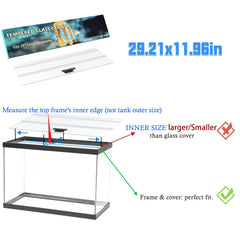 CUCZUUS tempered glass lid offers durable, clear visibility for your aquarium
