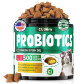 Cudory Cat Probiotics Treats: crunchy exterior, creamy interior, supporting gut balance for cats.