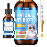 Cudory natural antibiotics for cats bottle pour shows easy dosing during daily care.