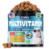 Cudory Taurine for Cats bottle with soft chews, convenient daily supplement.