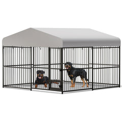 CuisinSmart kennel with waterproof canopy offering year-round protection from rain.