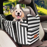 Cullaby dog car seat centered on console keeps small pets secure during rides