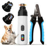 Cupofpet silent dog nail grinder in action for calm trimming