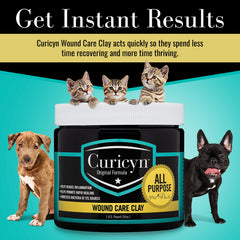 Curicyn dog wound care application close-up showing gentle, non-stinging treatment.