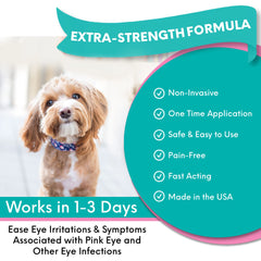Curicyn Pink Eye Solution gel applicator enables easy liberal application.
