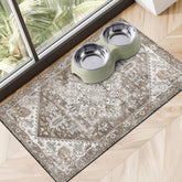 Cuslnox dog food mat absorbent water-dispenser captures spills and keeps floors dry