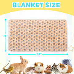 CUSOZWO beige star pattern blanket for cozy small pets